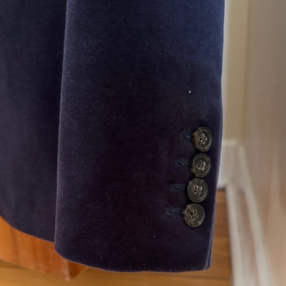 J. Crew Women's Deep Blue Velvet Blazer - Picture 5 of 7